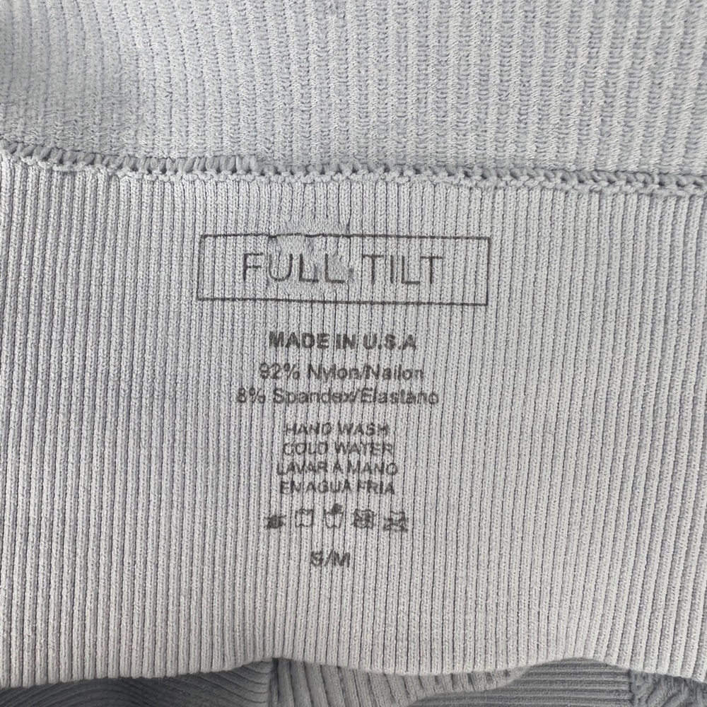 Full tilt double strap ribbed  crop/sports bra S/M - Picture 3 of 3